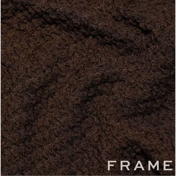 FRAME **NWT** Mesh Lace Baby Tee in Chocolate Brown - Picture 12 of 13